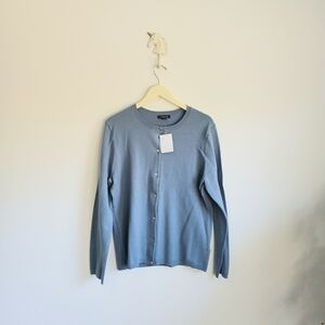 Land's End- Blue Women's Sweater- Cardigan- Size Large- NWT
